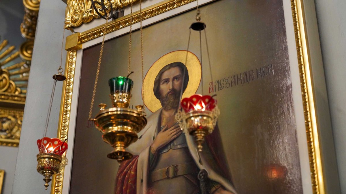 Фрагмент иконы благоверного князя Александра Невского