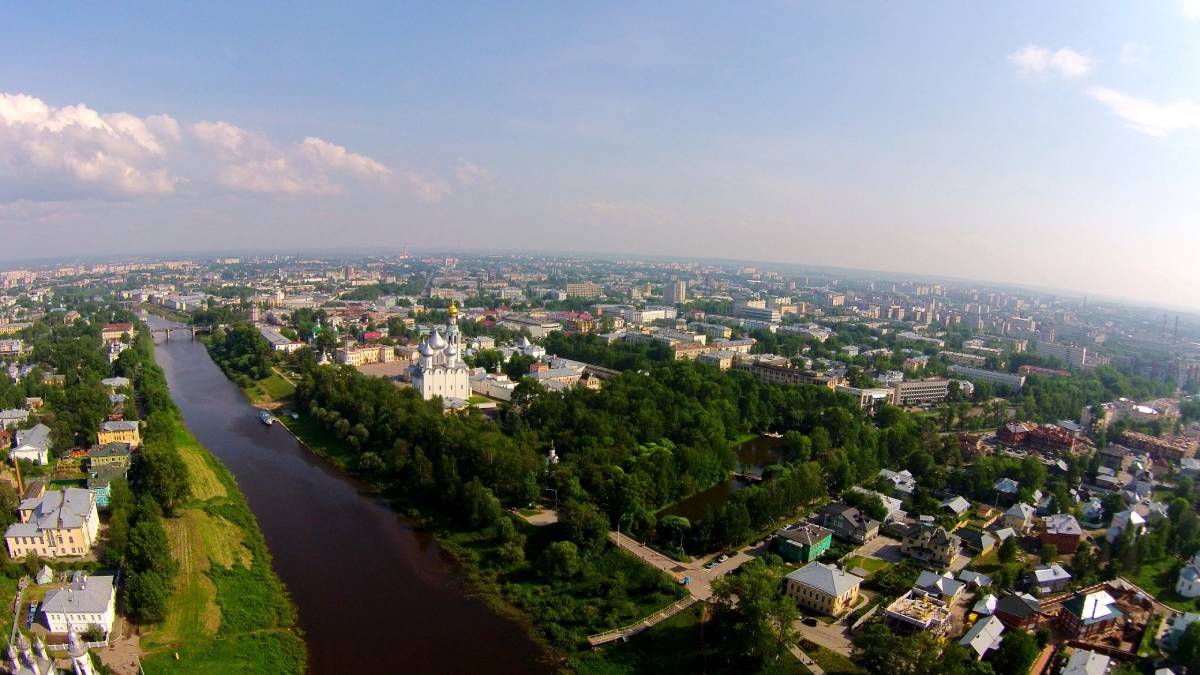 Вид на Вологду с высоты