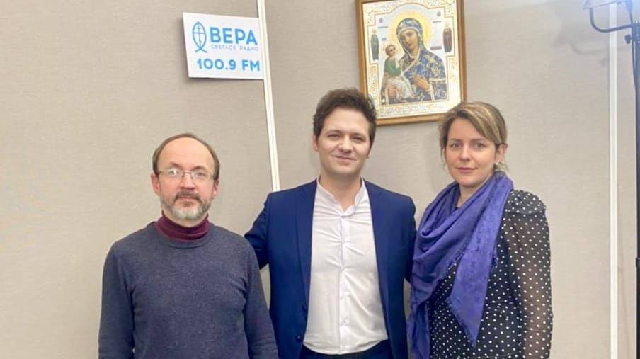 Николай Рябуха в студии Радио ВЕРА
