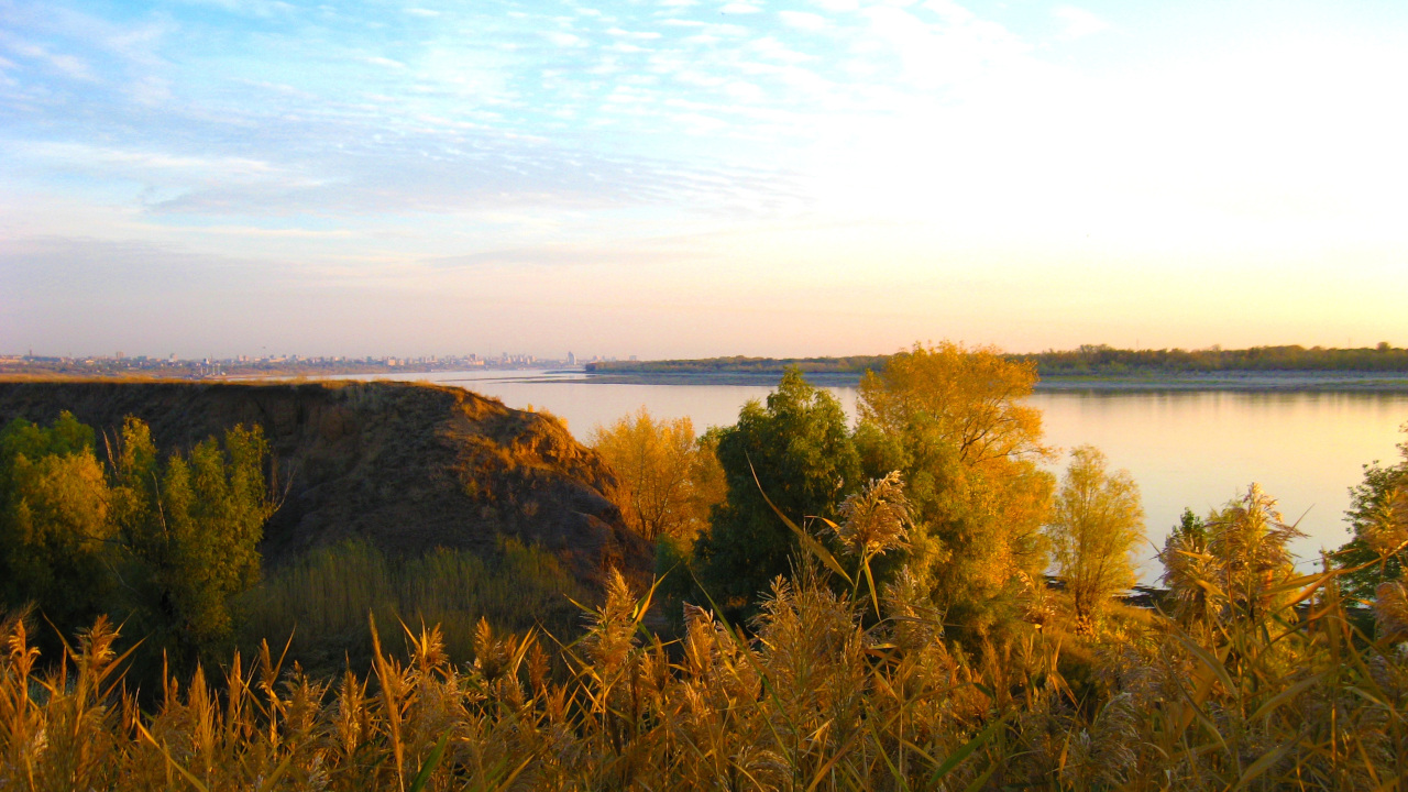 Осенний лес на берегу реки
