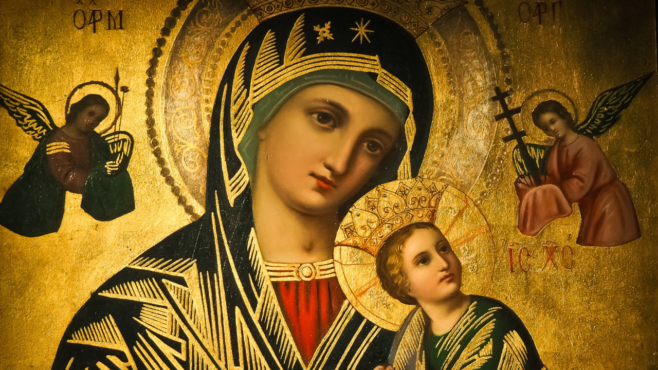 Икона Богородицы с младенцем на руках